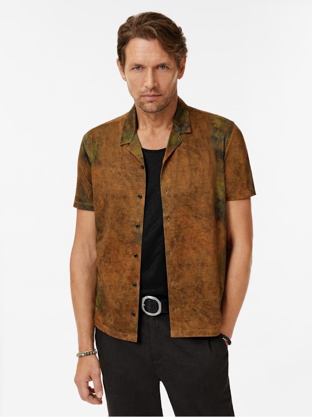 John Varvatos Collection AGOSTA CAMP SHIRT Size XL